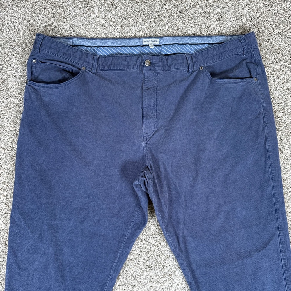 Peter Millar Pants Mens 50 Blue Cotton Modal Stretch Chino Coruduroy 5 pocket - Picture 2 of 15